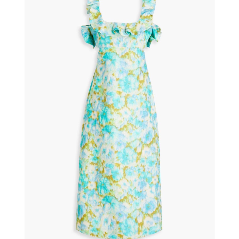 Zimmermann Floral Ruffle Maxi Dress